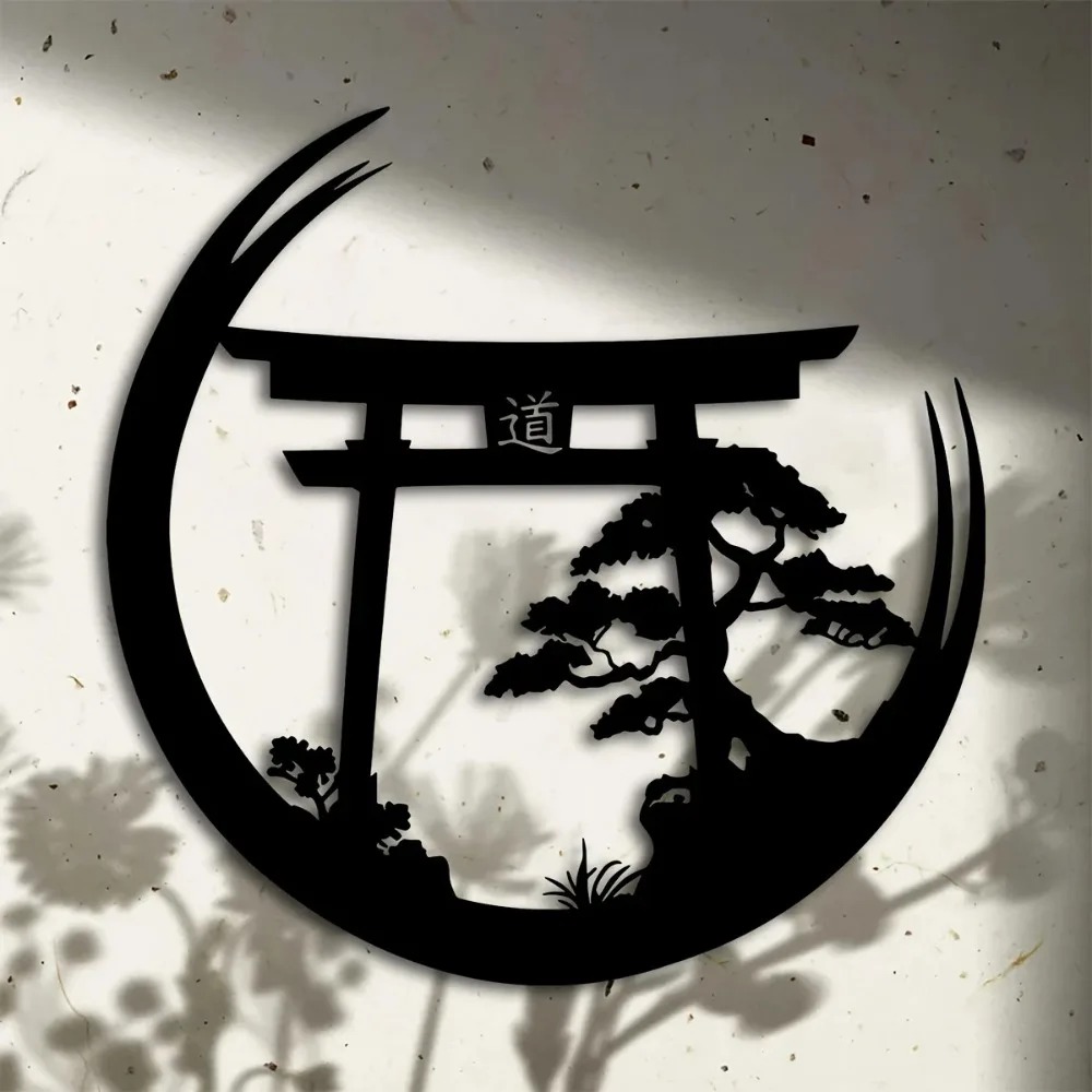 Bonsai Garden For Home - Japanese Bonsai Torii Gate Metal Wall