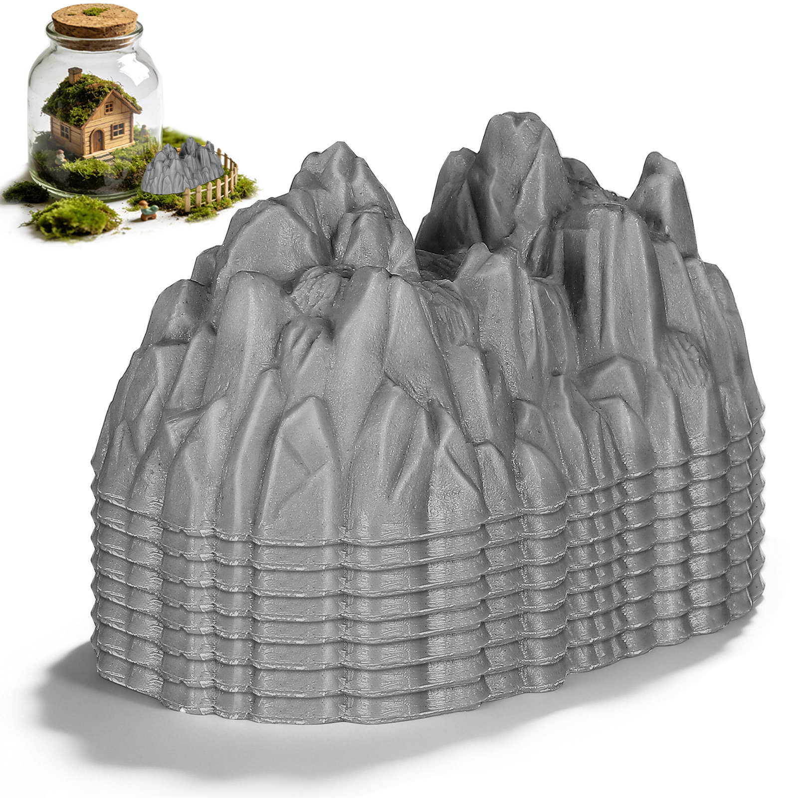 Bonsai Garden For Home - 20Pcs Mini Rockery Plastic Rocks Simulation