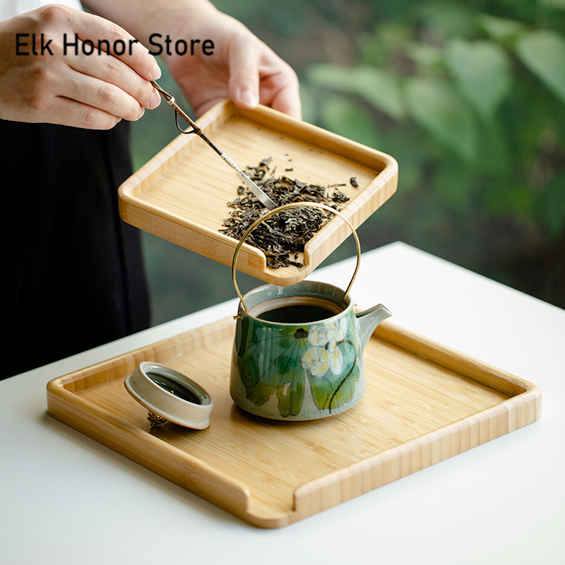 Chinese Bamboo Food Tray Puer  - Bonsai Garden For Home review and price