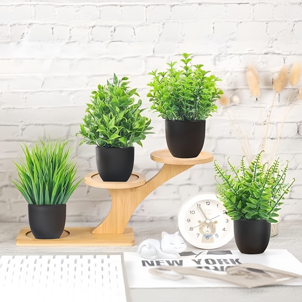 4pcs/set Mini Artificial Plant - Bonsai Garden For Home review and price
