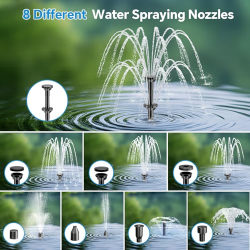 8W Solar Fountain Pump With 30 - Bonsai Garden Fountain review and price