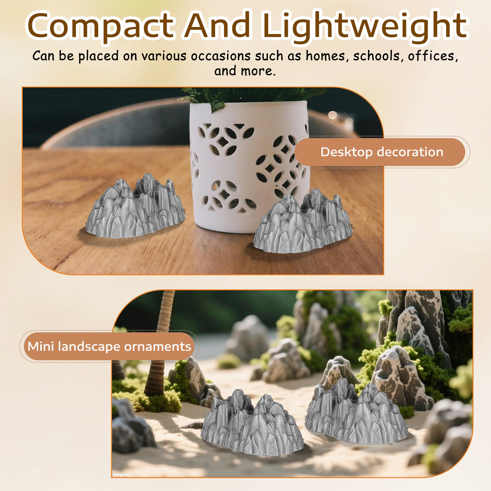 20Pcs Mini Rockery Plastic Roc - Bonsai Garden For Home review and price