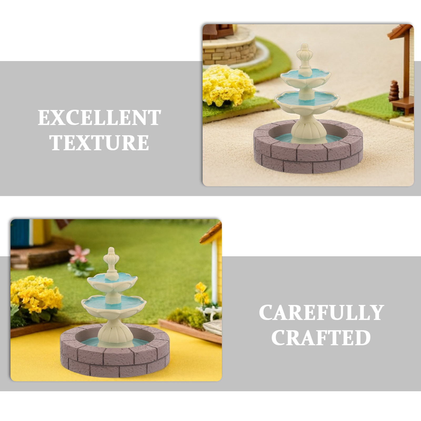 2Pcs Mini Resin Fountain Decor - Bonsai Garden Fountain review and price