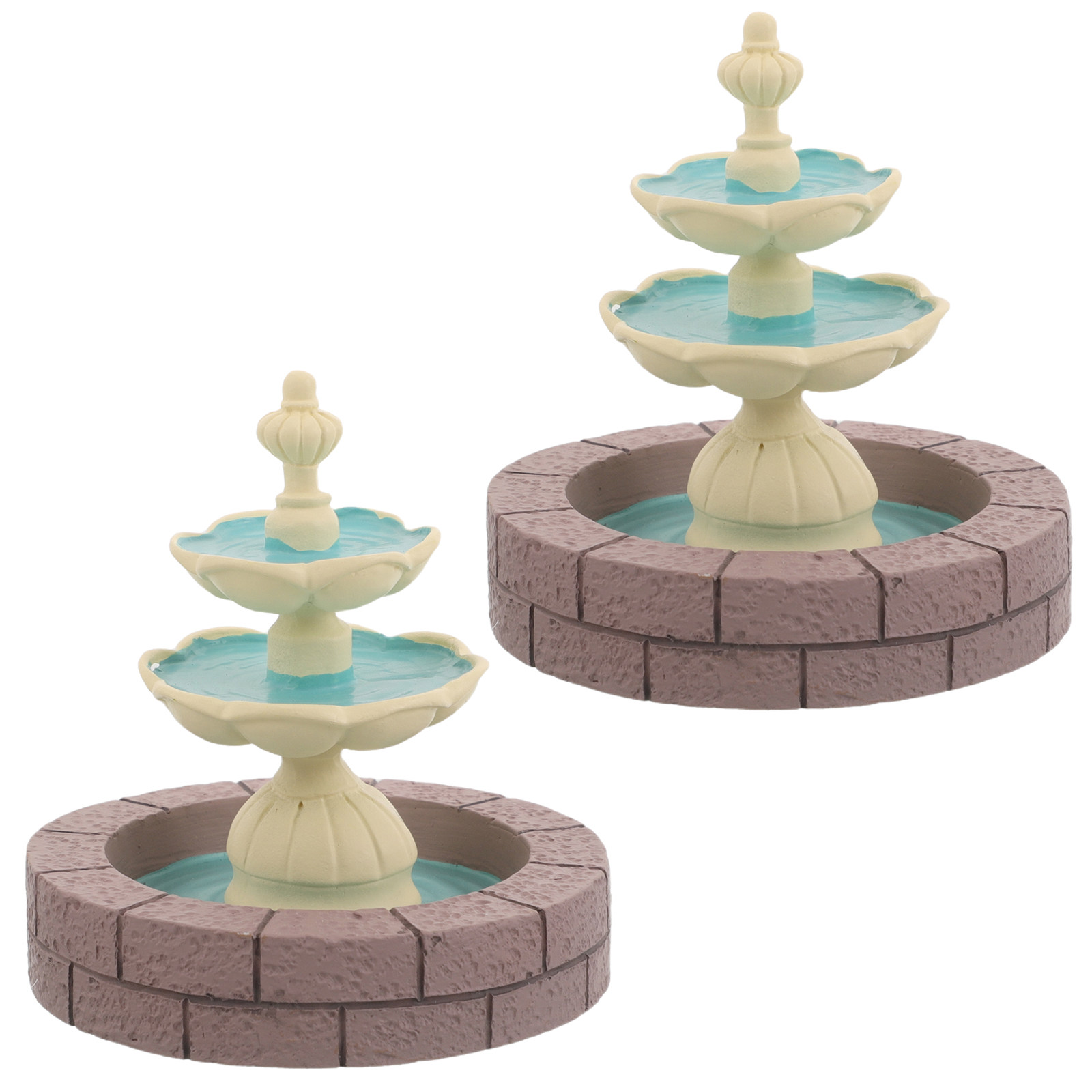 2Pcs Mini Resin Fountain Decor - Bonsai Garden Fountain review and price