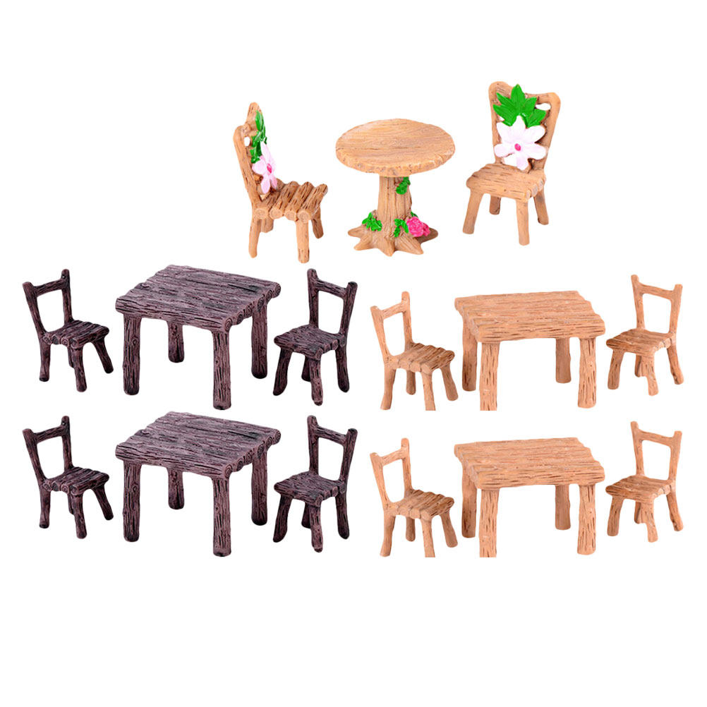 5Sets Mini Resin Miniature Cha - Bonsai Garden For Home review and price